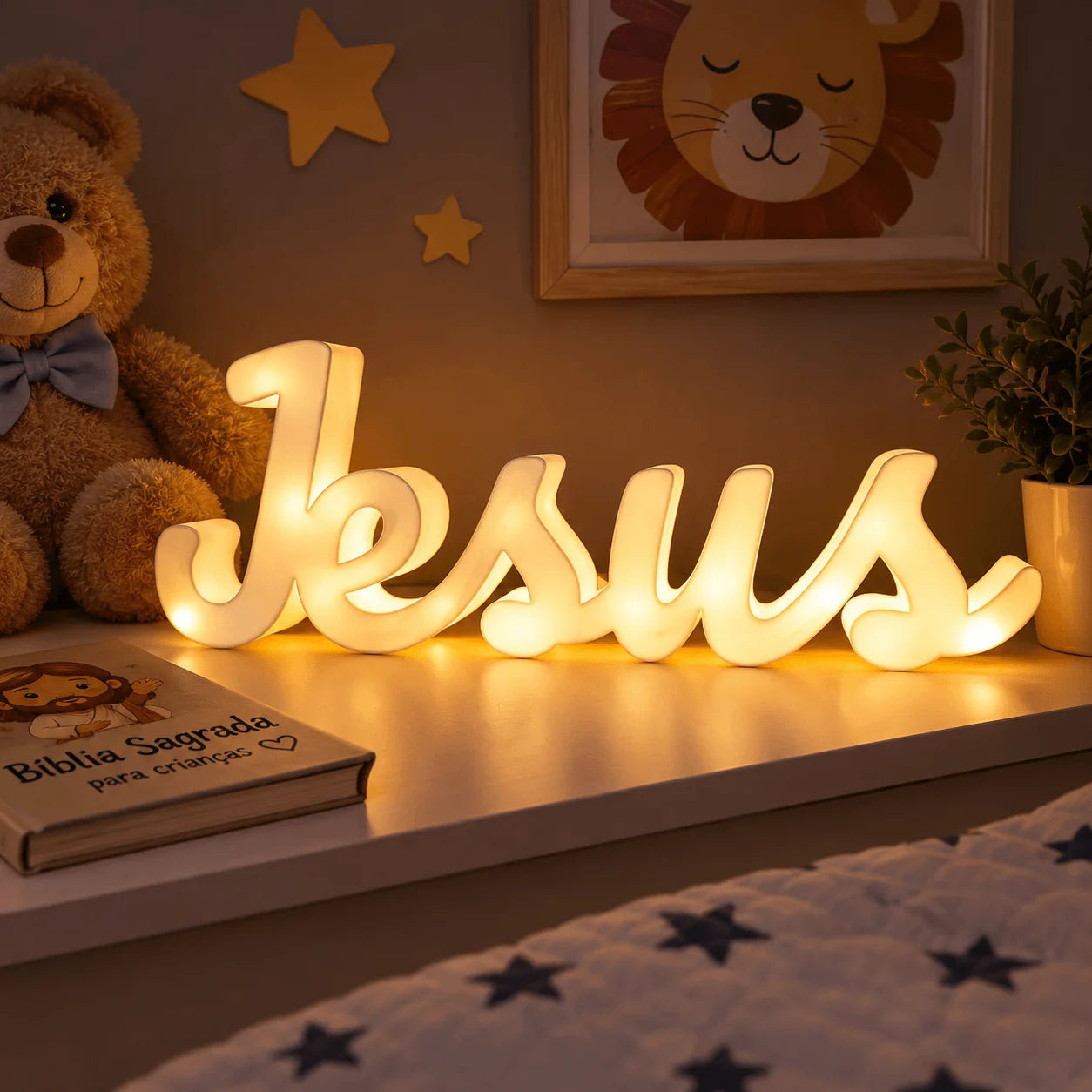 Letreiro Iluminado Jesus